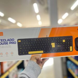 KIT TECLADO E MOUSE COM FIO KV-792