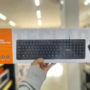 KIT TECLADO E MOUSE COM FIO KV-814